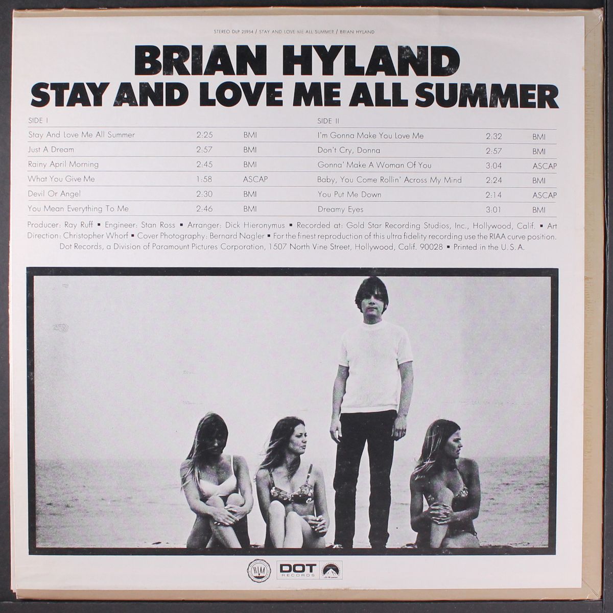 stay and love me all summer by BRIAN HYLAND
