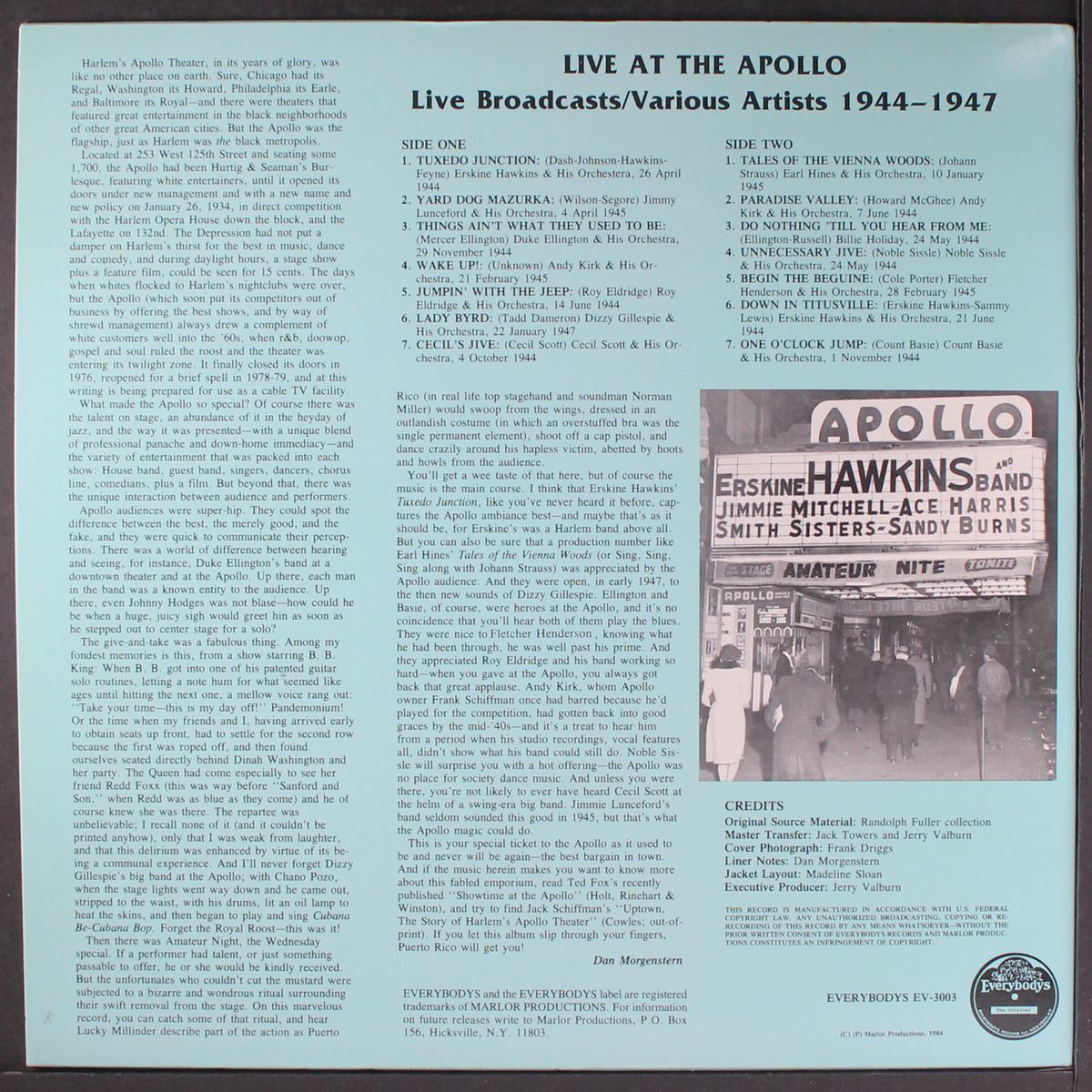 live at the apollo by VARIOUS