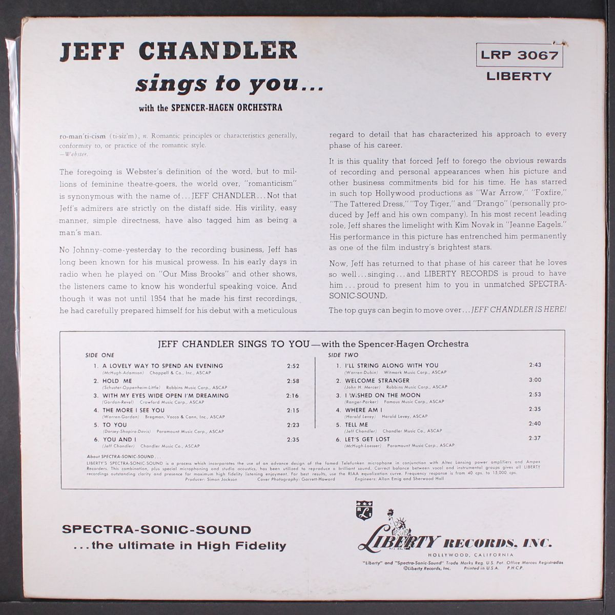 sings to you by JEFF CHANDLER