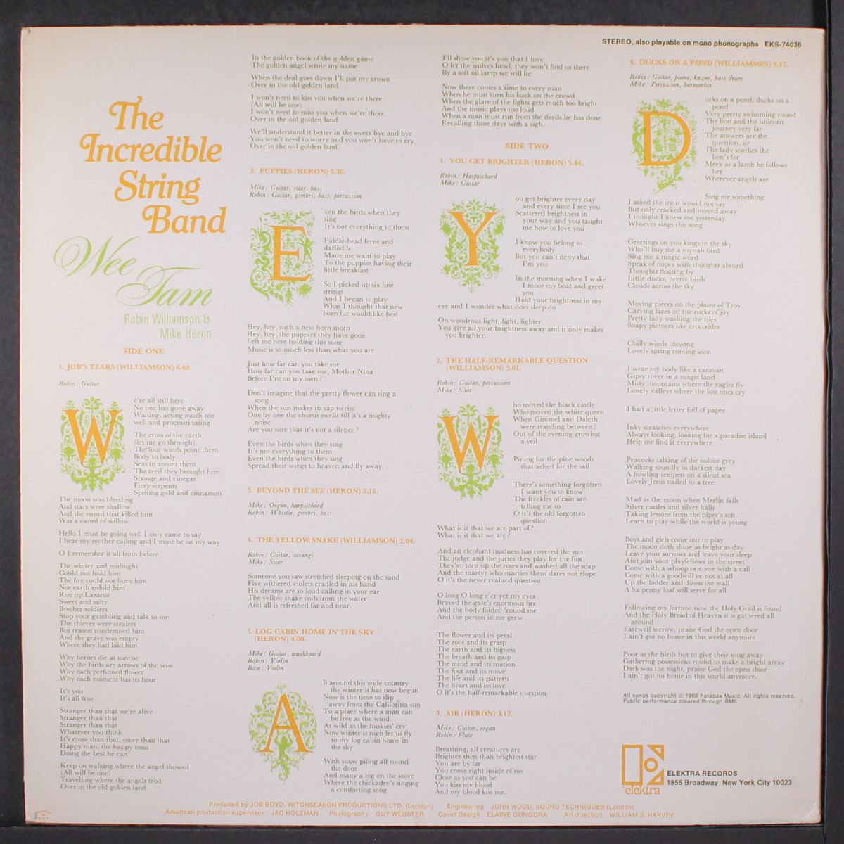 wee tam by INCREDIBLE STRING BAND
