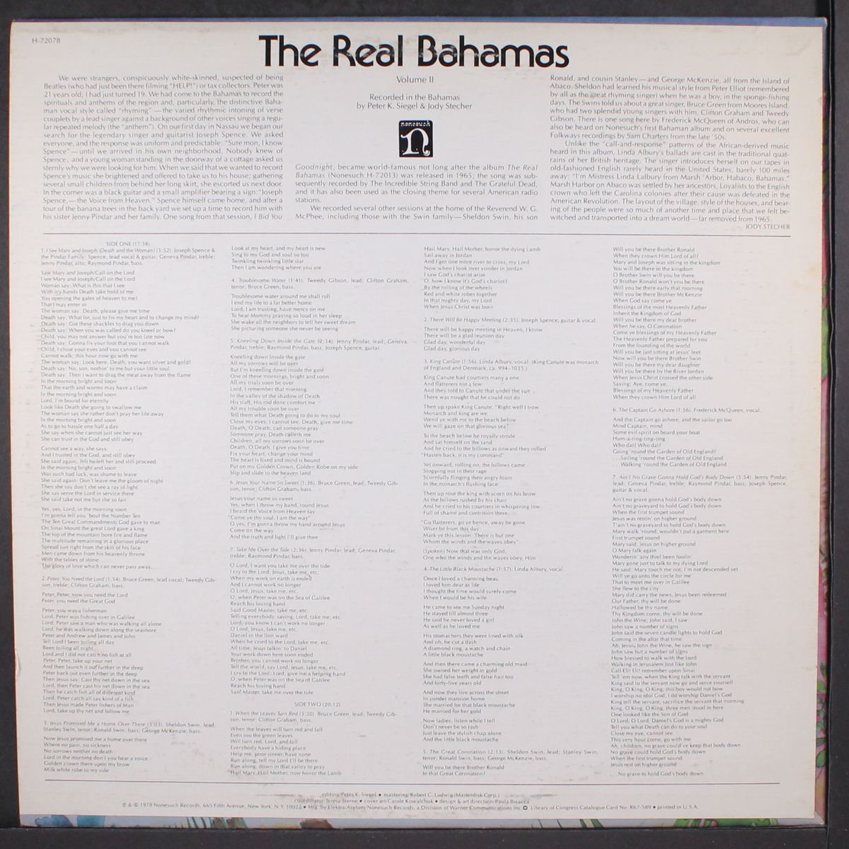 the real bahamas, vol. 2 by JOSEPH SPENCE, ETC