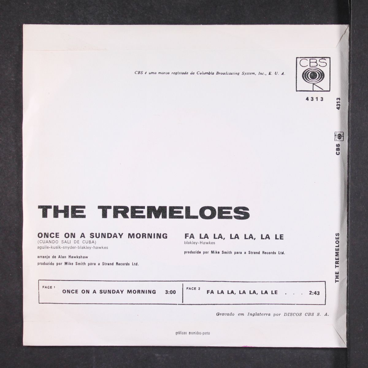 once on a sunday morning / fa la la, la la, la le by TREMELOES