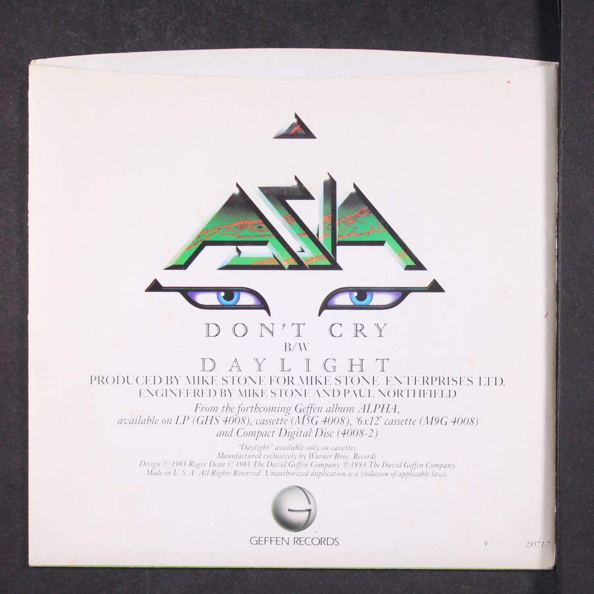 don't cry by ASIA