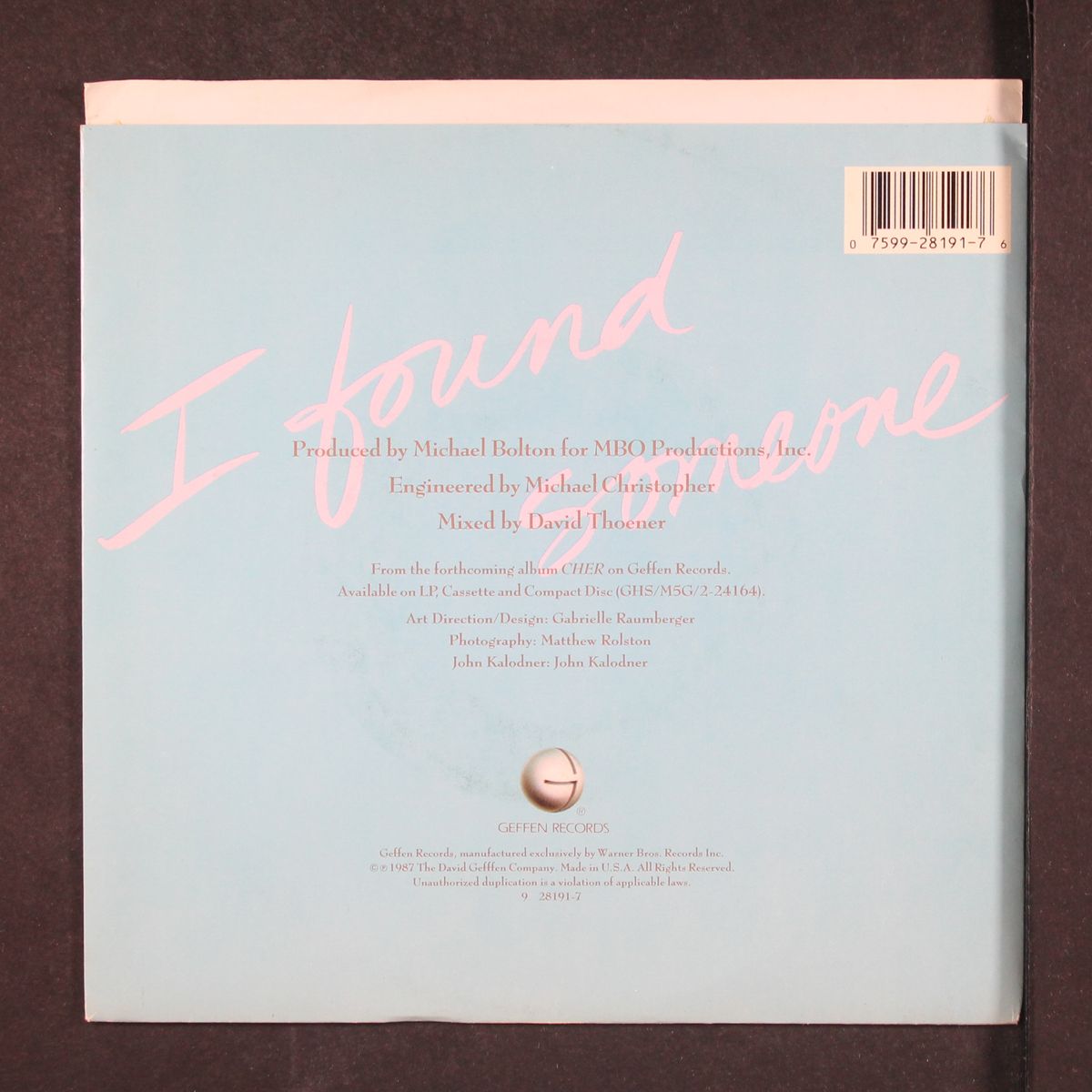 i found someone by CHER