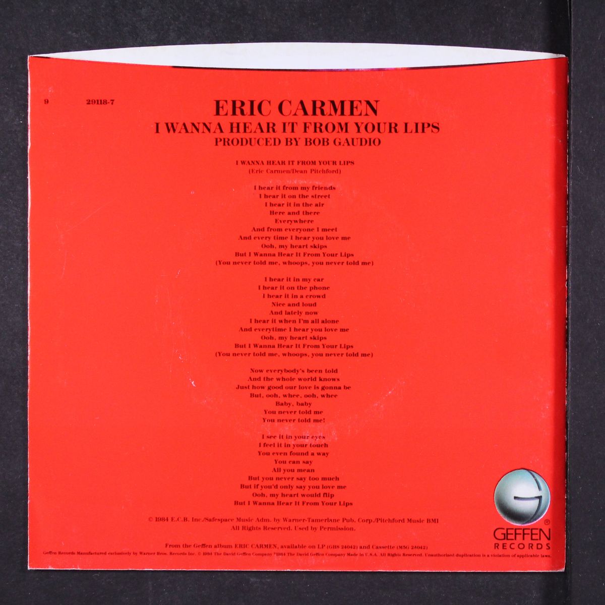 i wanna hear it from your lips / spotlight by ERIC CARMEN
