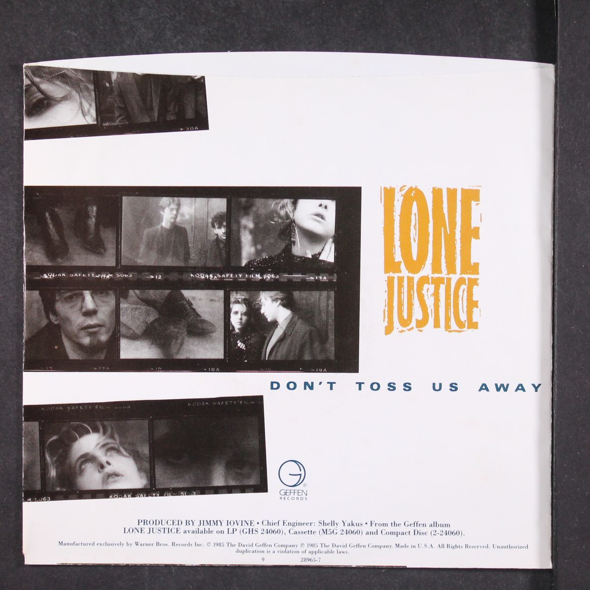 sweet, sweet baby / don't toss us away by LONE JUSTICE