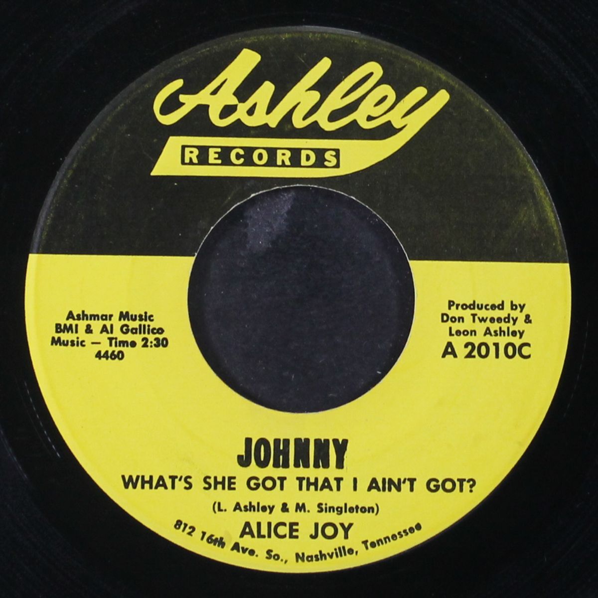 johnny / he's coming back to me by ALICE JOY