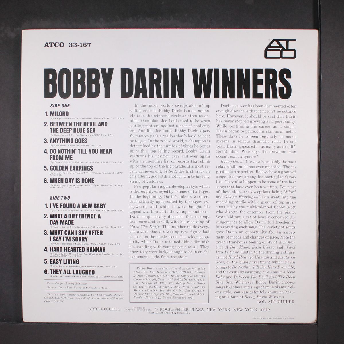 winners by BOBBY DARIN