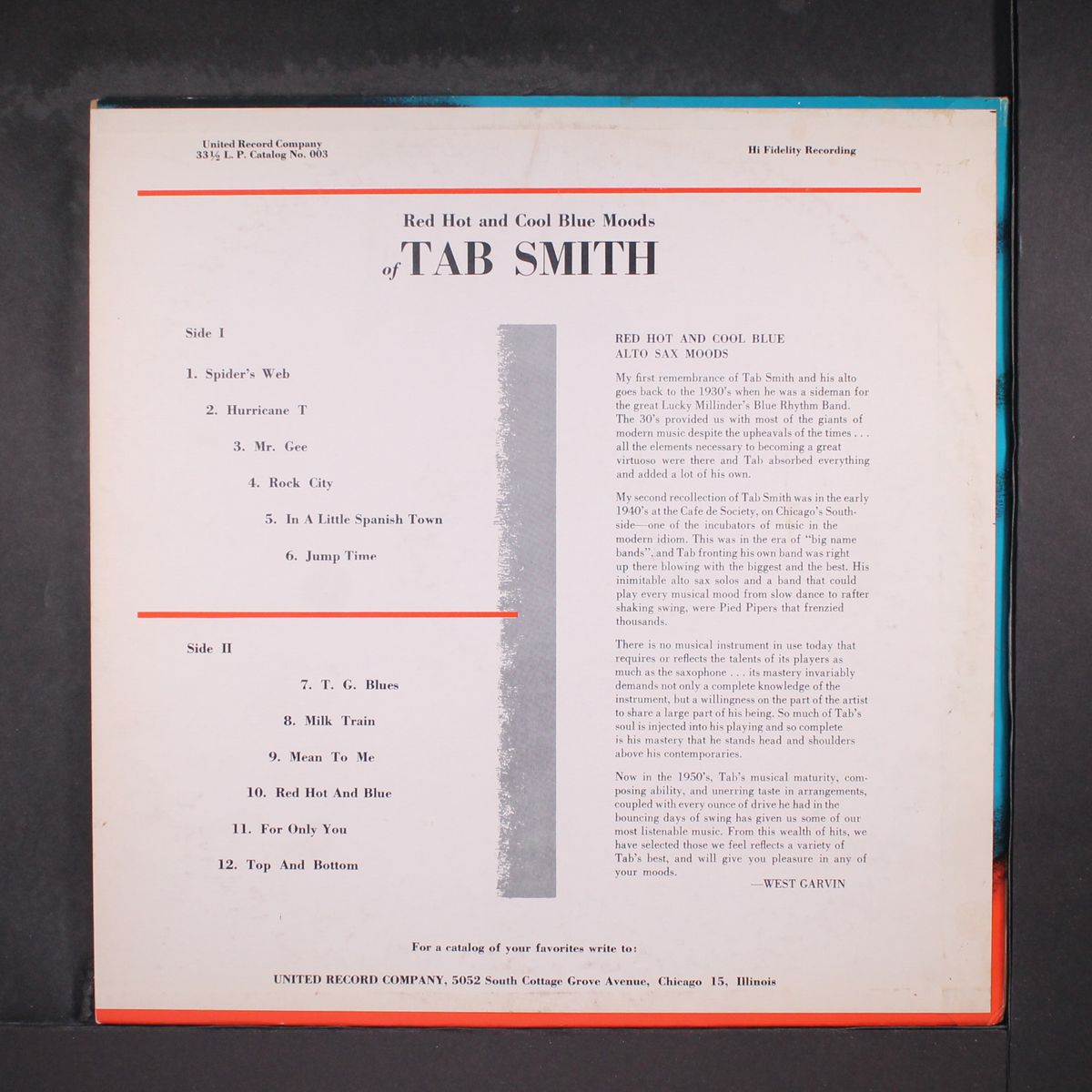 red hot and cool blue moods by TAB SMITH