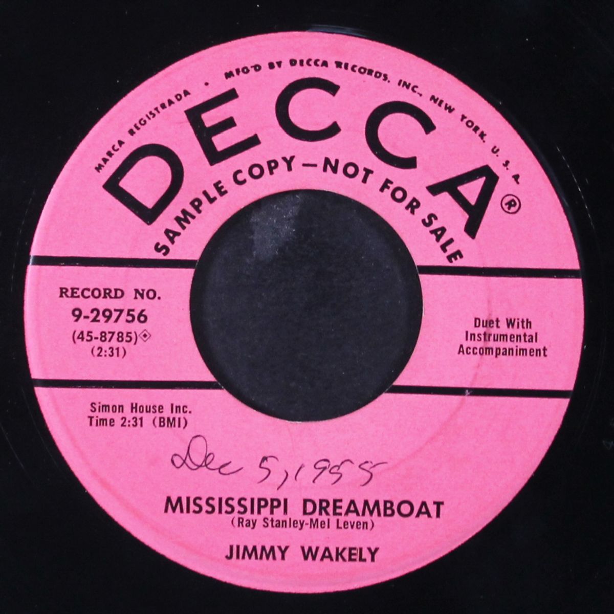 are you satisfied? / mississippi dreamboat by JIMMY WAKELY
