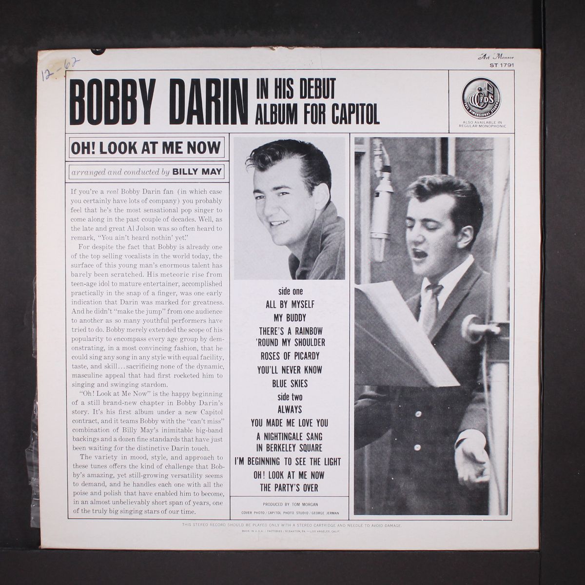 oh! look at me now by BOBBY DARIN