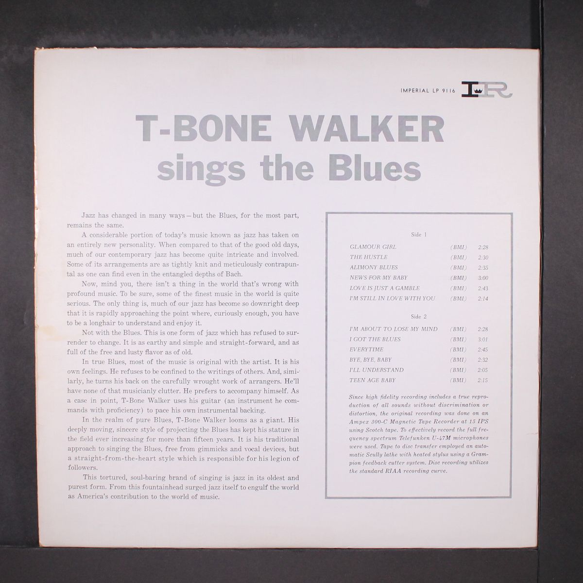 singing the blues by T-BONE WALKER
