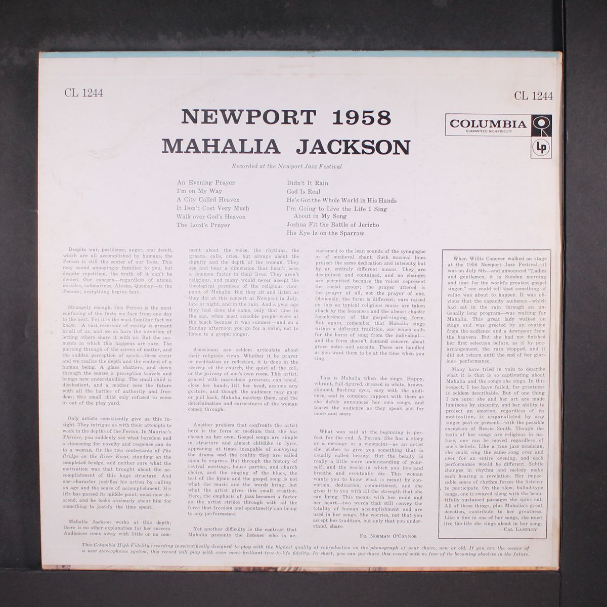 newport 1958 by MAHALIA JACKSON