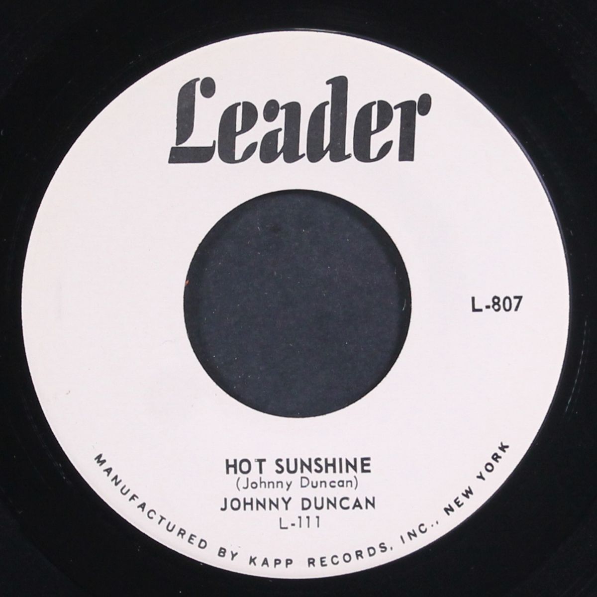 hot sunshine / bring your heart by JOHNNY DUNCAN
