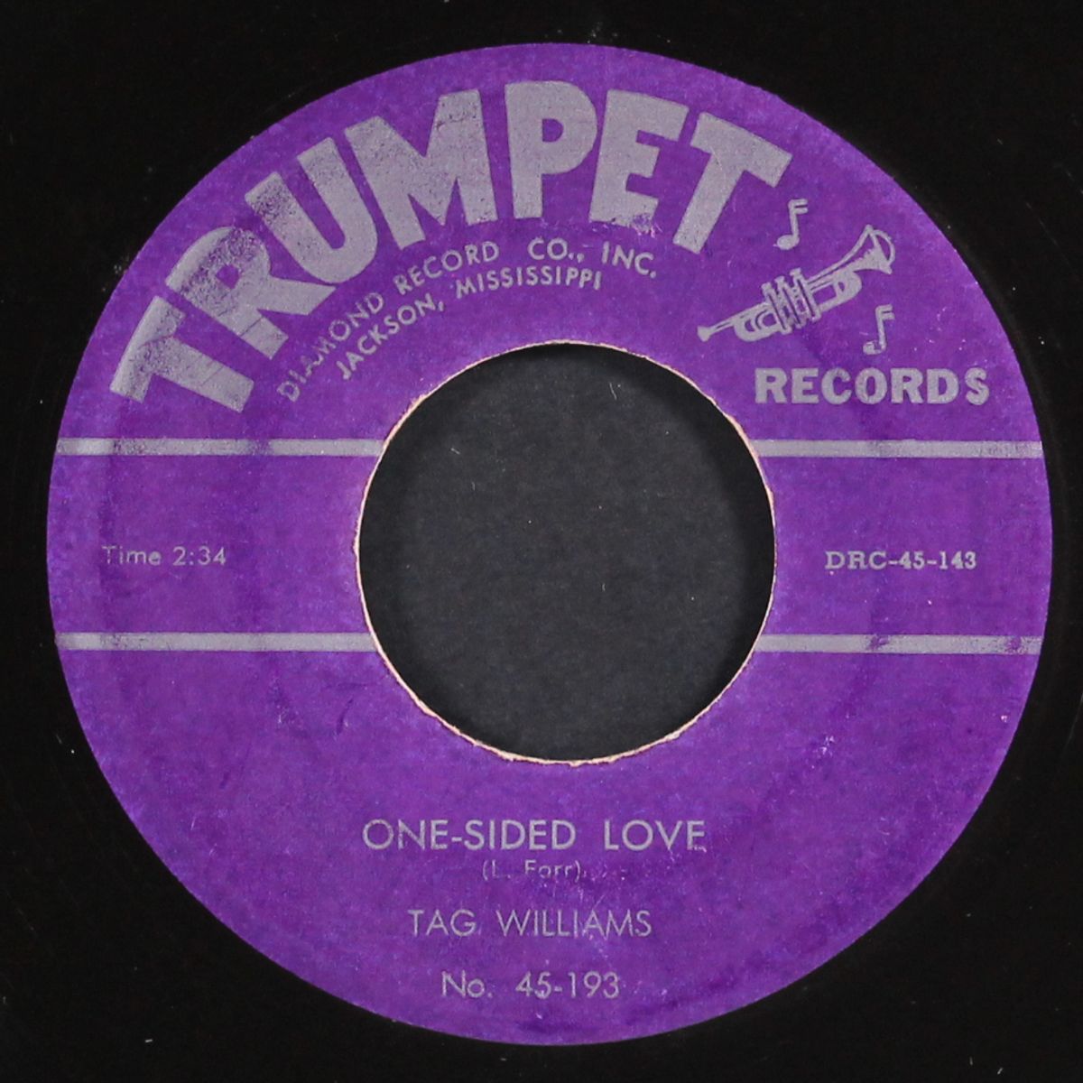 sweetheart i wouldn't change a thing / one-sided love by TAG WILLIAMS