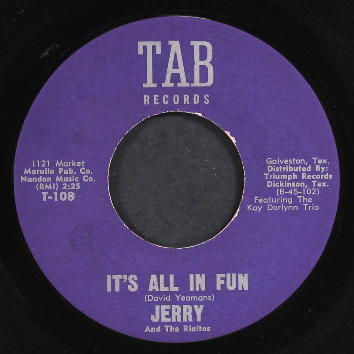 whatcha gonna do / it's all in fun by JERRY & RIALTOS