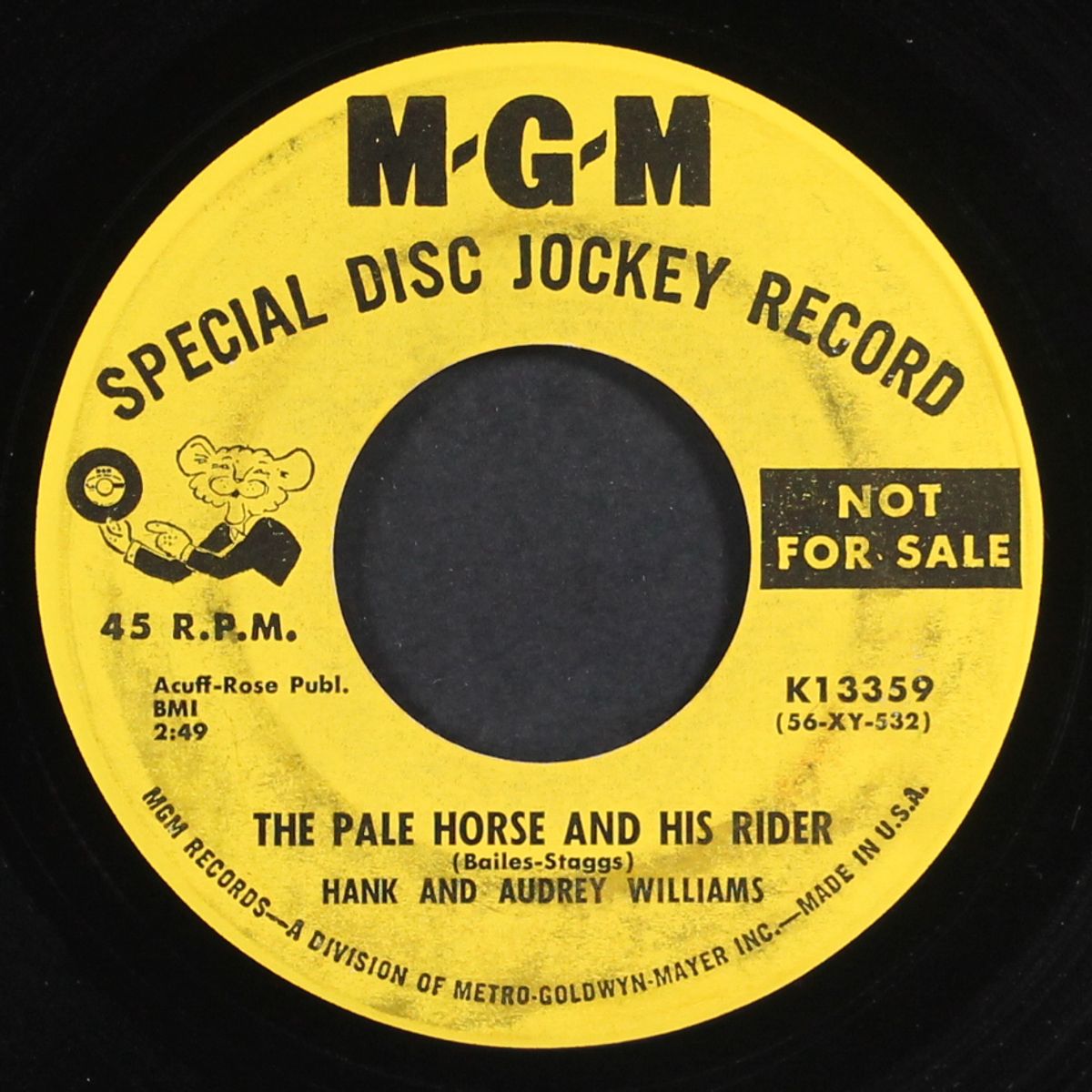 the pale horse and his rider / cold cold heart by HANK & AUDREY WILLIAMS
