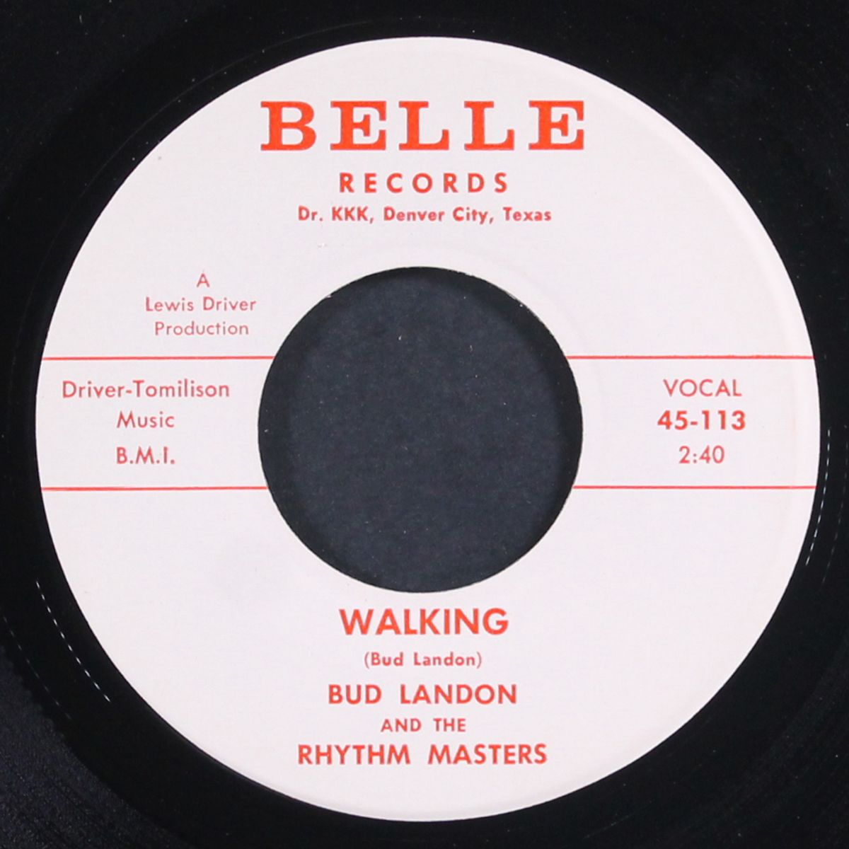 walking / shadow of love by BUD LANDON & RHYTHM MASTERS