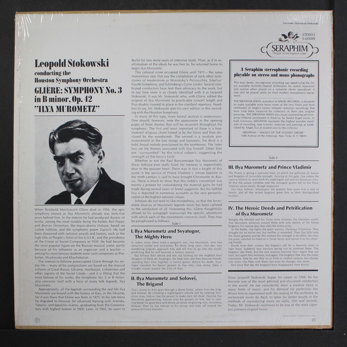 gliere: symphony no. 3 by LEOPOLD STOKOWSKI