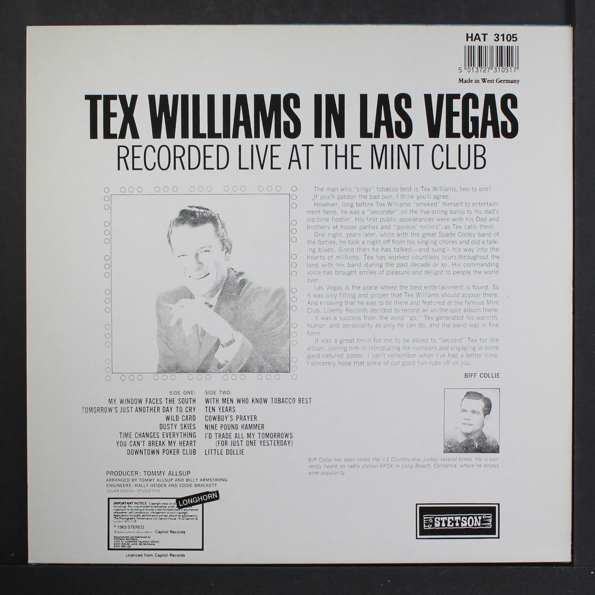 in las vegas by TEX WILLIAMS