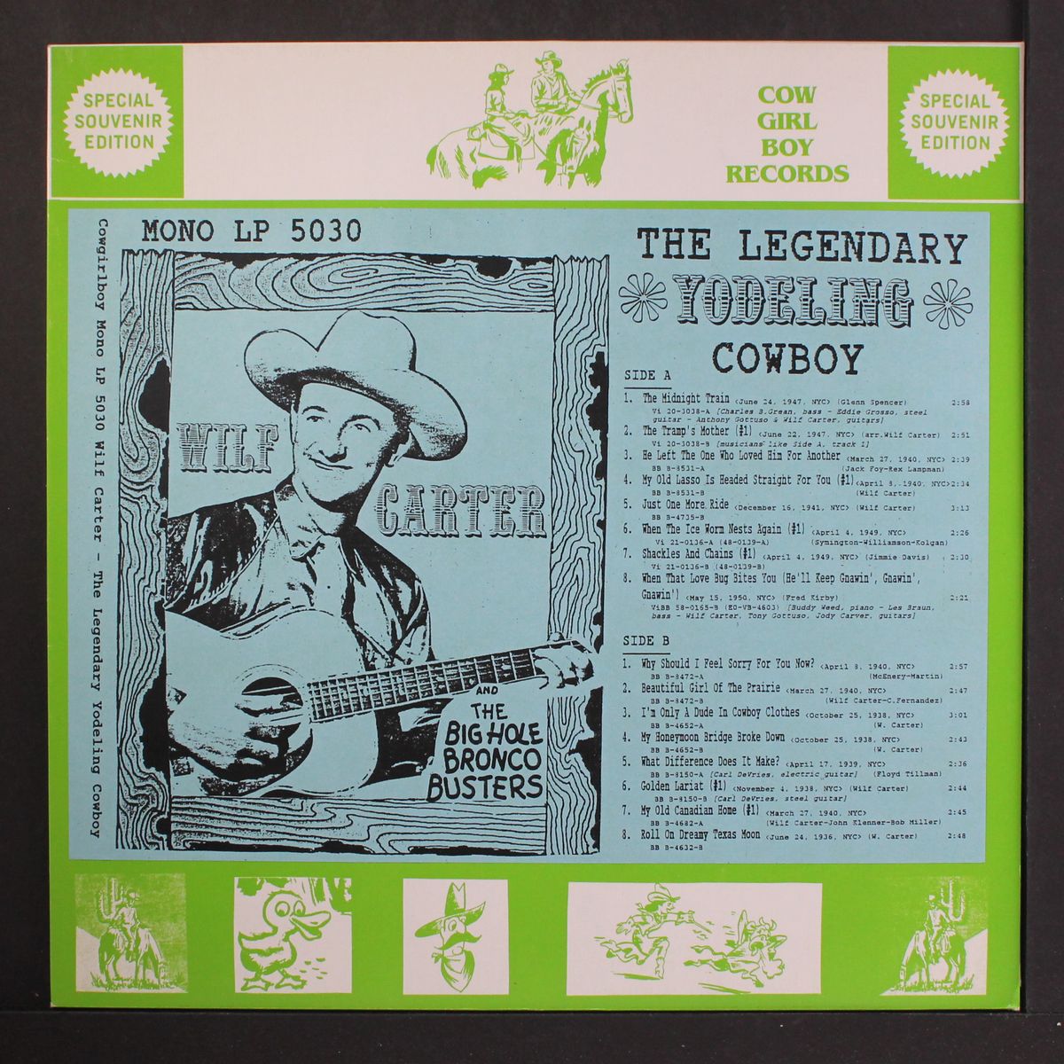 the legendary yodeling cowboy by WILF CARTER