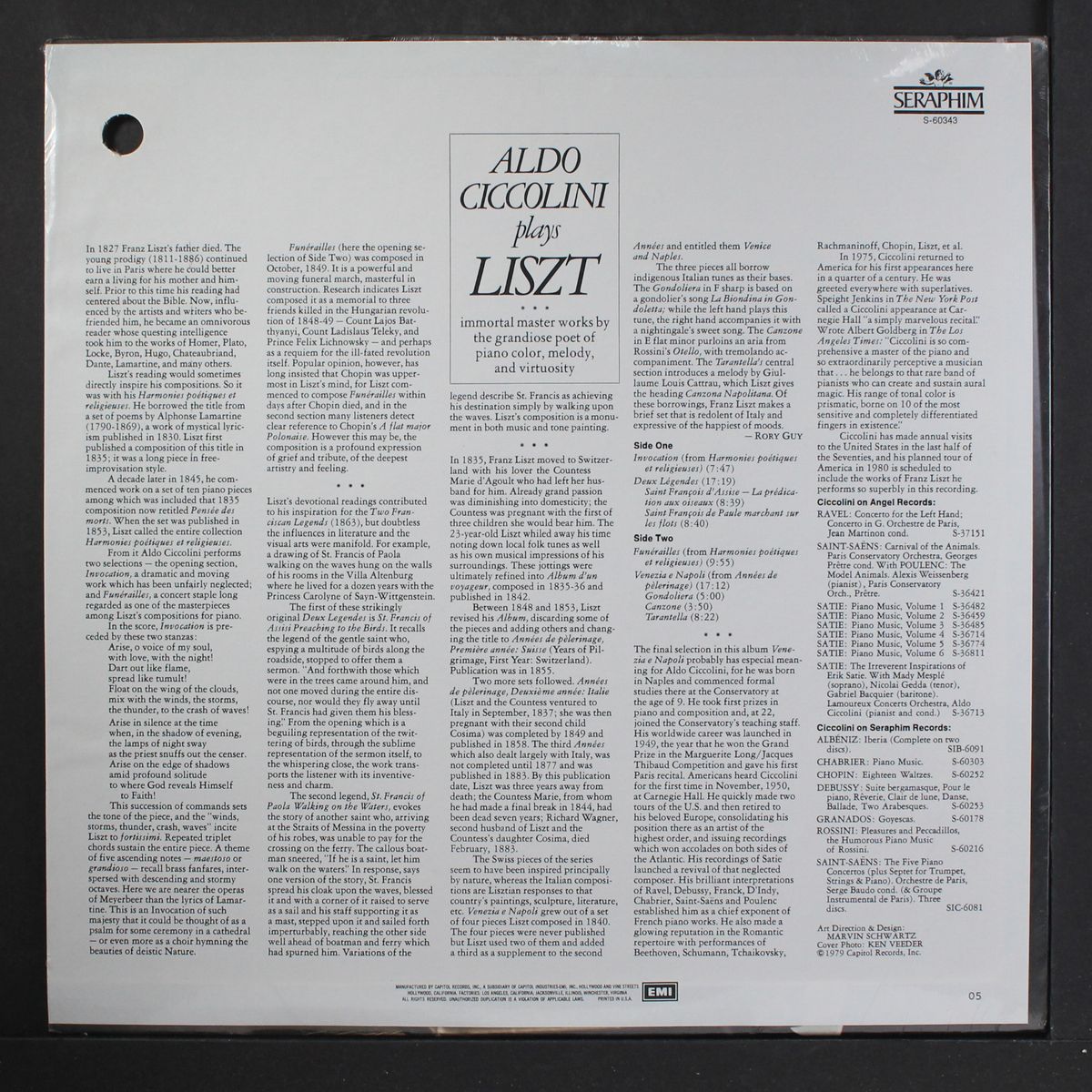 liszt: deux legendes / funerailles / venezia e napoli by ALDO CICCOLINI