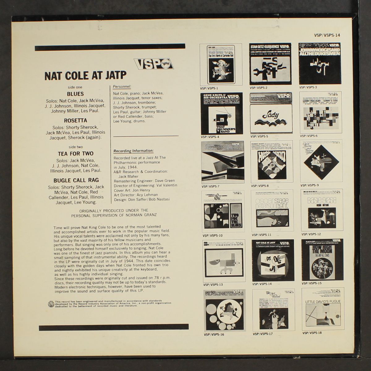 nat cole at jatp by NAT COLE