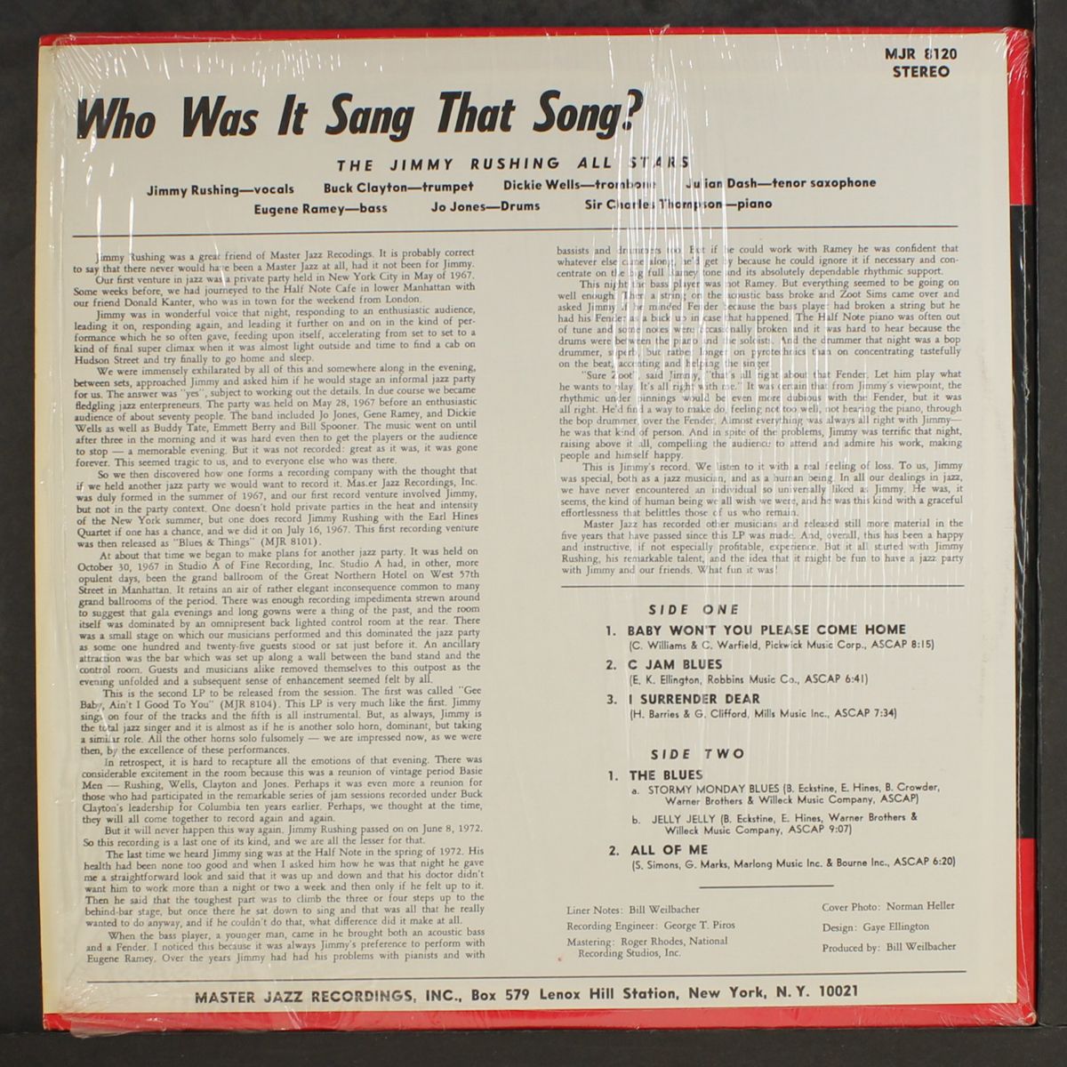 who was it sang that song? by JIMMY RUSHING