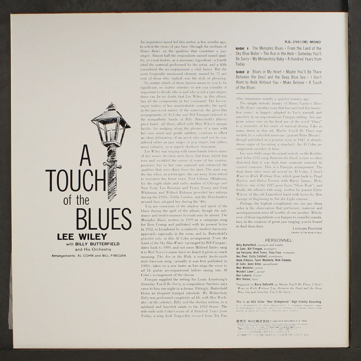 a touch of the blues by LEE WILEY