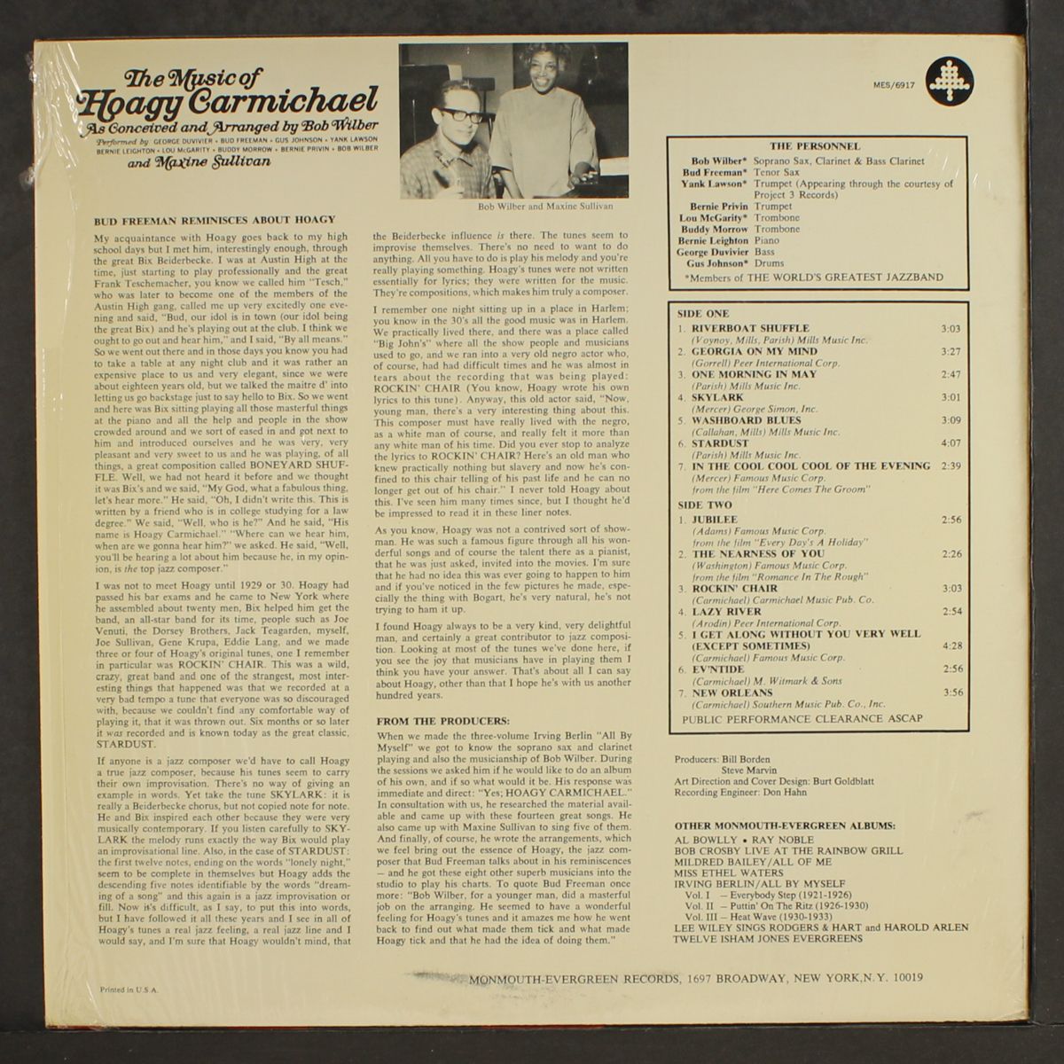 music of by HOAGY CARMICHAEL
