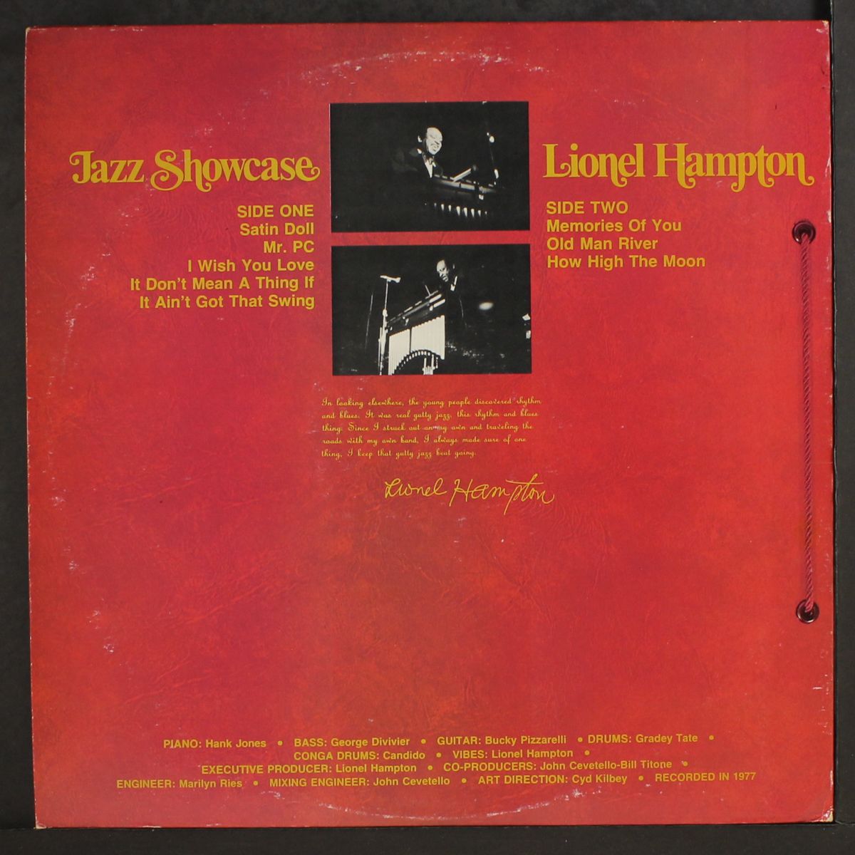 jazz showcase by LIONEL HAMPTON