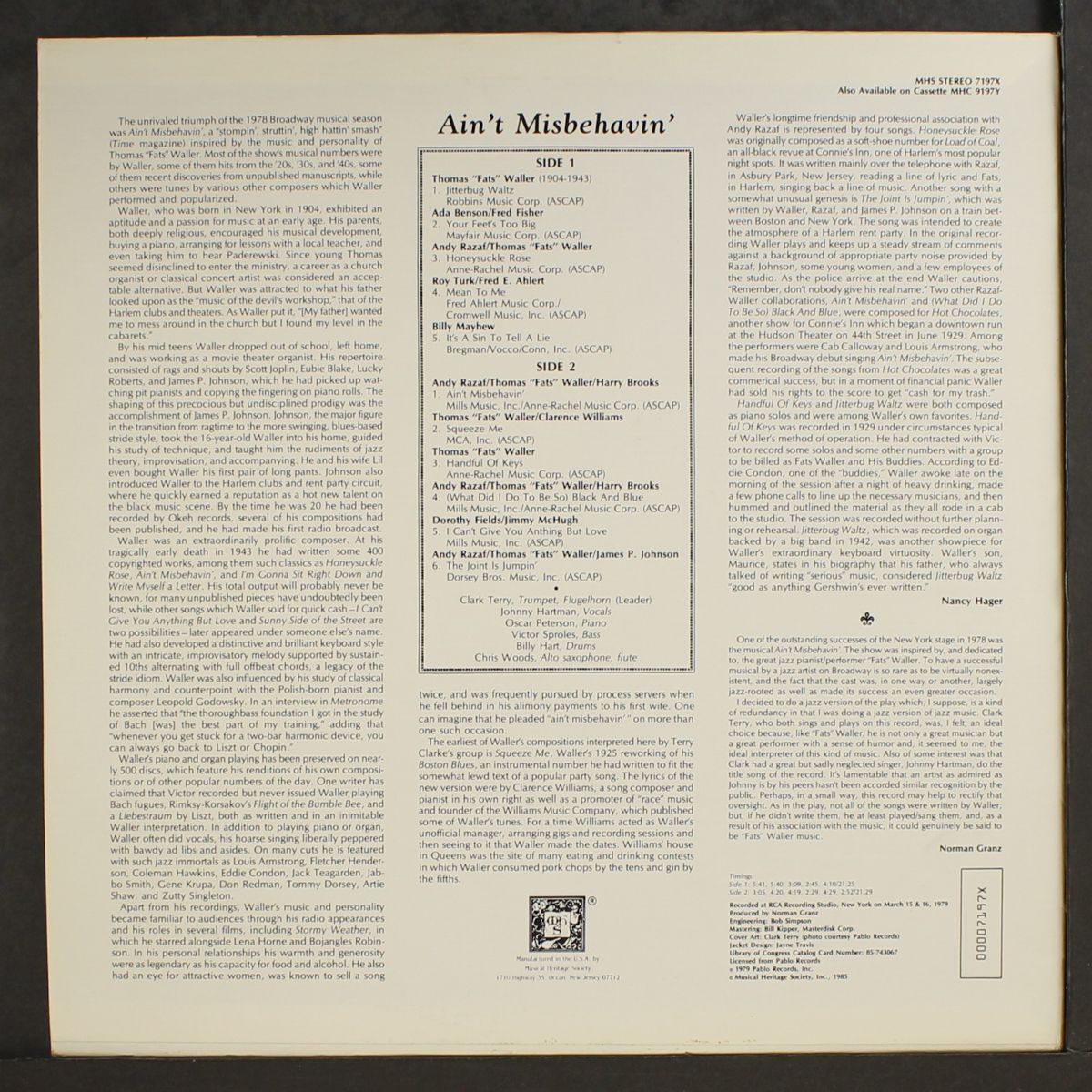ain't misbehavin' by CLARK TERRY