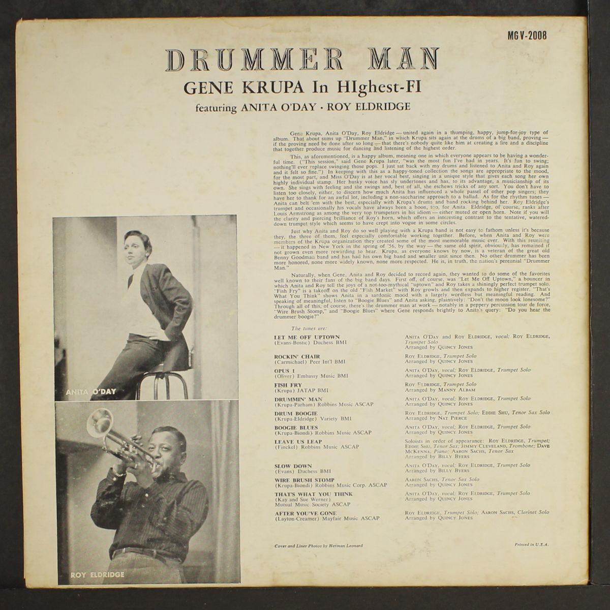 drummer man by GENE KRUPA