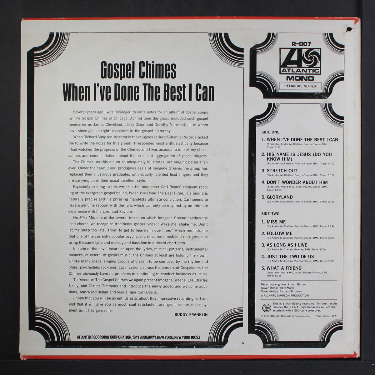 when i've done the best i can by GOSPEL CHIMES