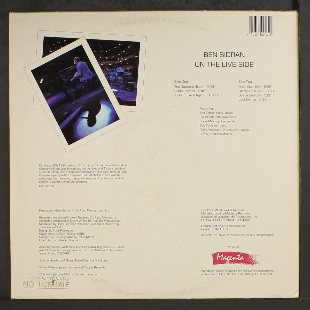 on the live side by BEN SIDRAN