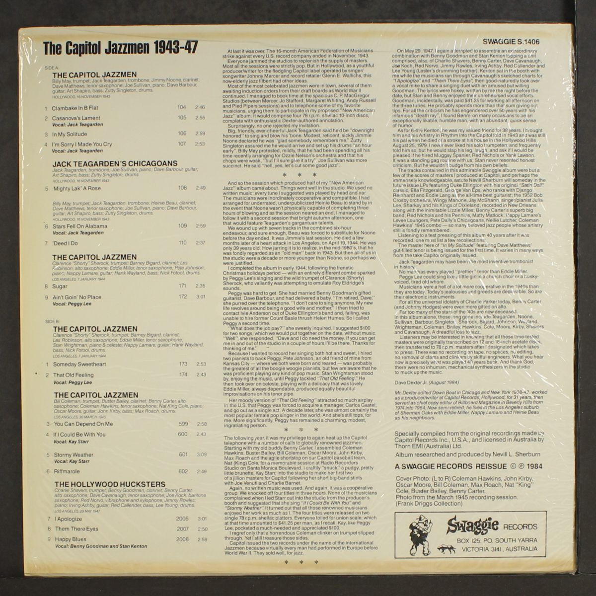 1943-1947 jazz makers series by CAPITOL JAZZMEN & OTHERS