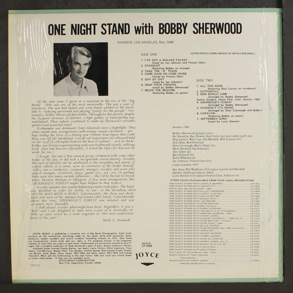 one night stand by BOBBY SHERWOOD