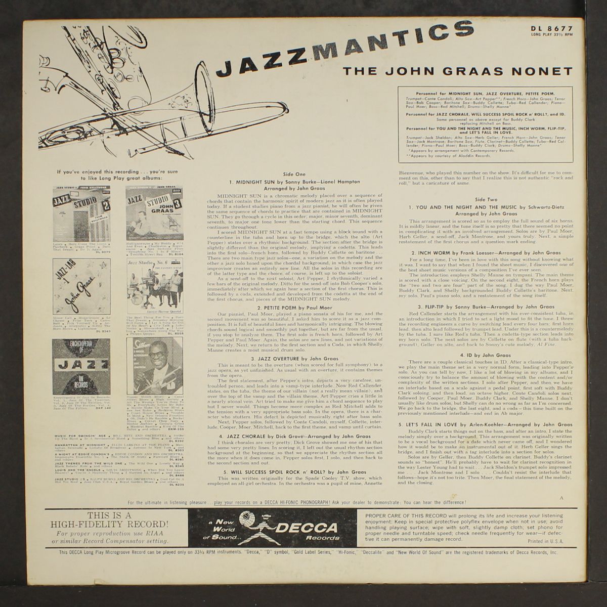 jazzmantics by JOHN GRAAS