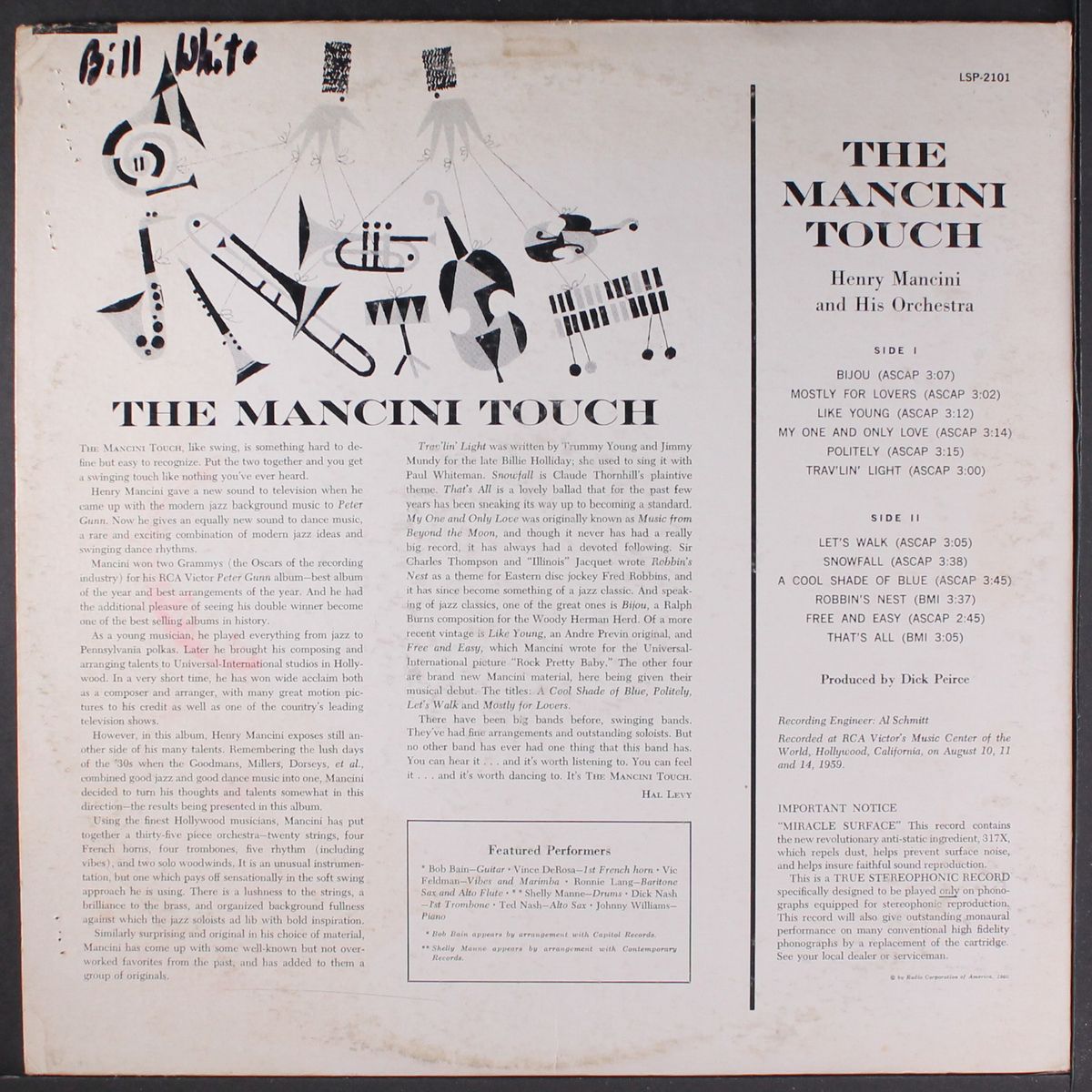 the mancini touch by HENRY MANCINI