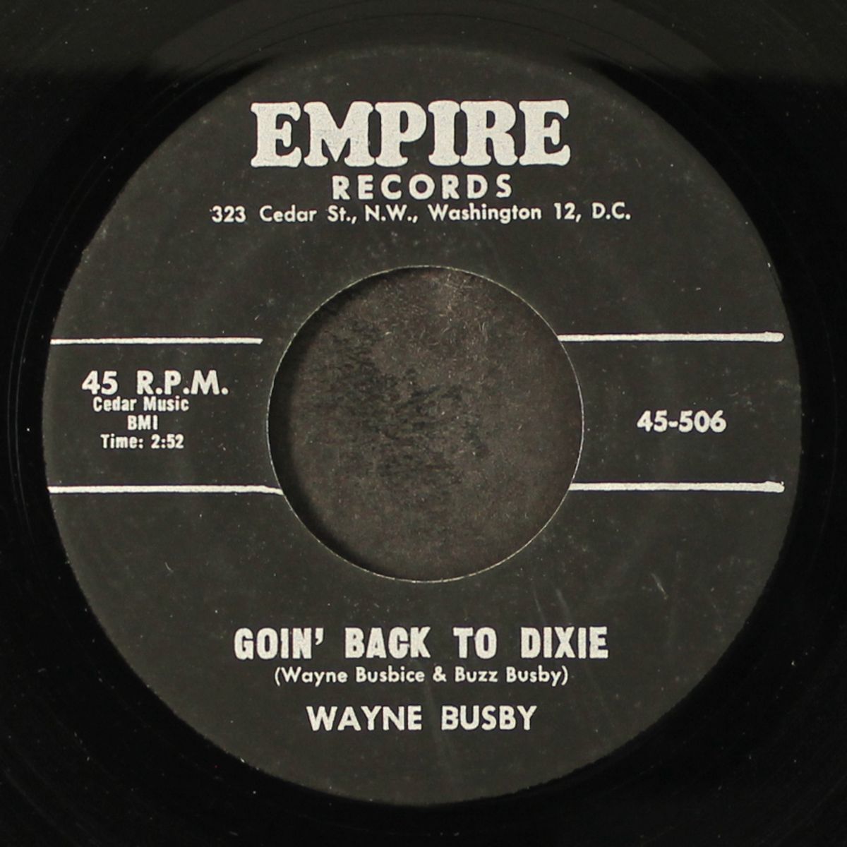goin' back to dixie / just for me by WAYNE BUSBY