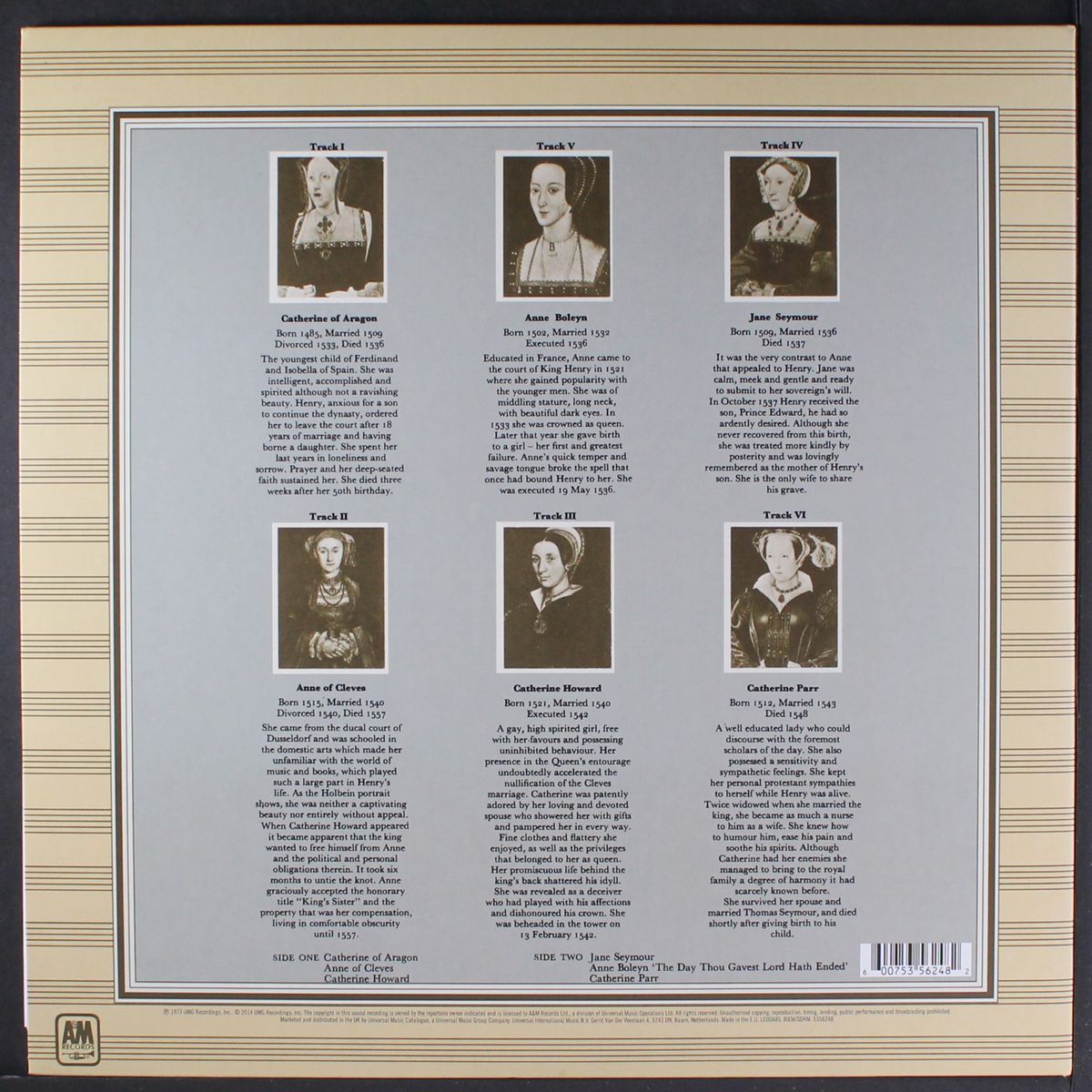 the six wives of henry viii by RICK WAKEMAN