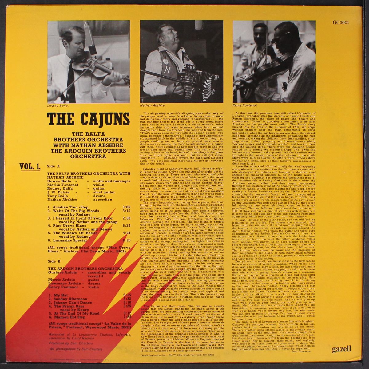 the cajuns, vol. 1 by VARIOUS