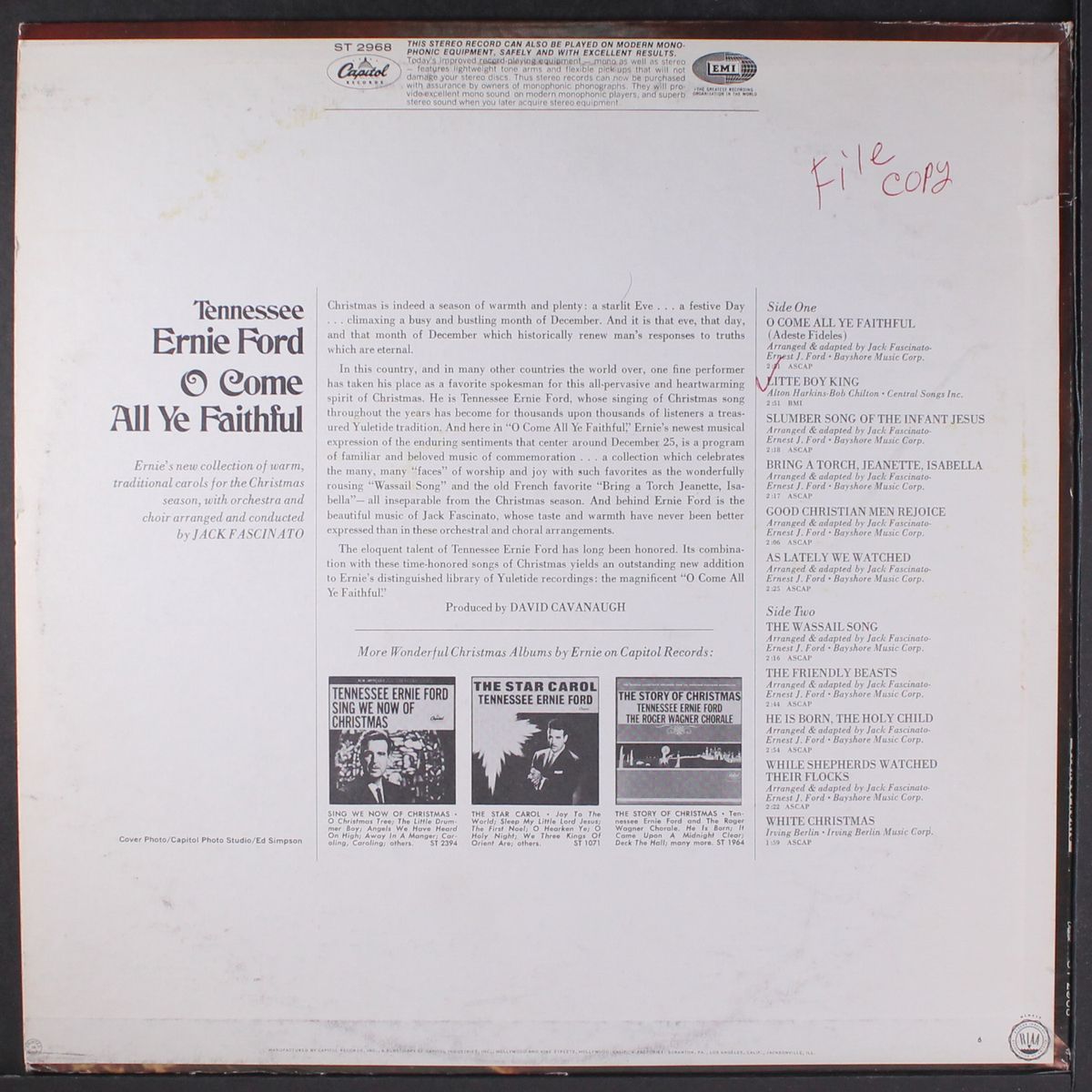 o come all ye faithful by TENNESSEE ERNIE FORD