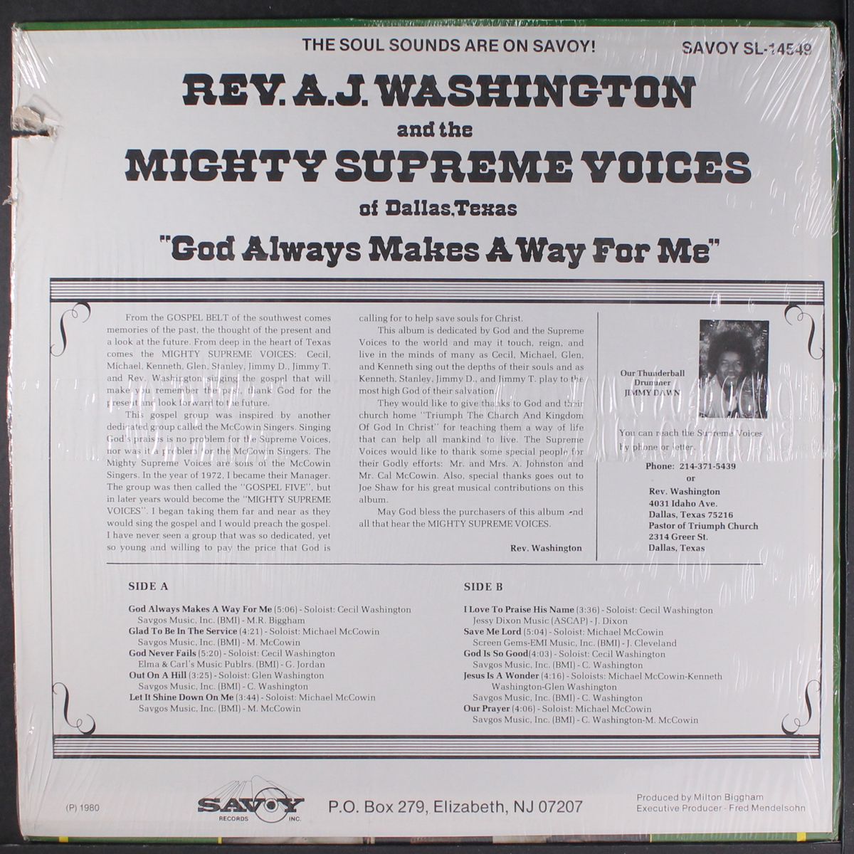 god always makes a for me by REV. A.J. WASHINGTON & MIGHTY SUPREME VOICES