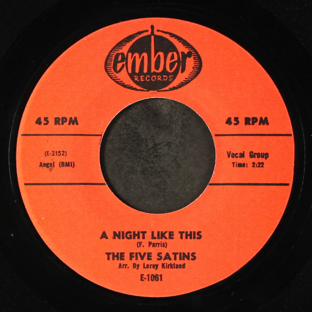 i'll be seeing you / a night like this by FIVE SATINS