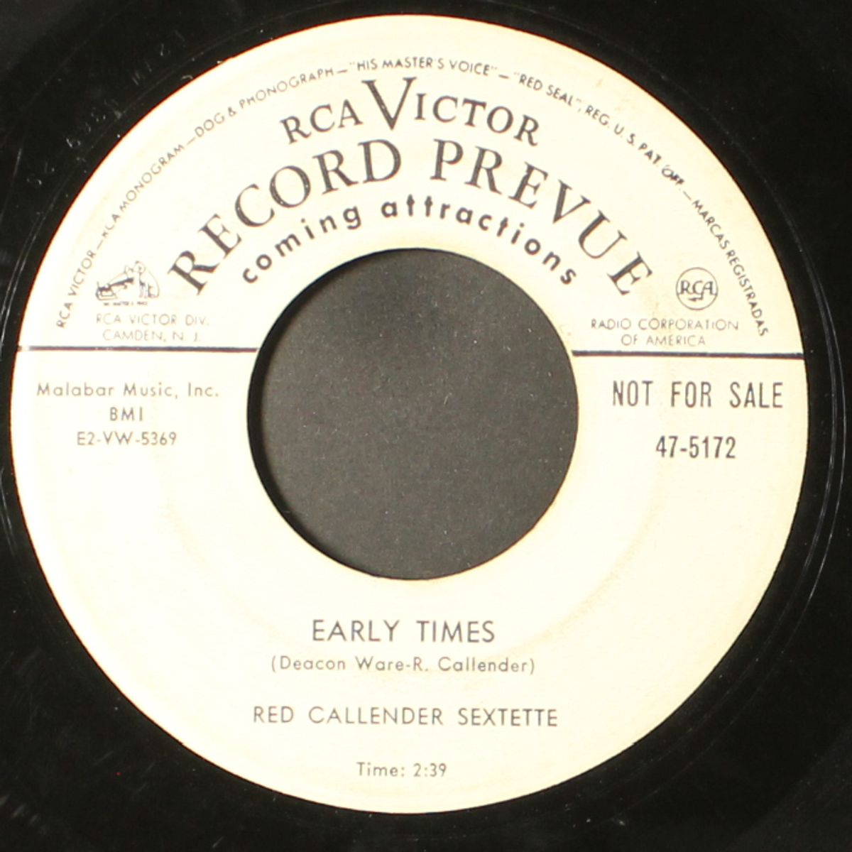 hollywood drive / early times by RED CALLENDER