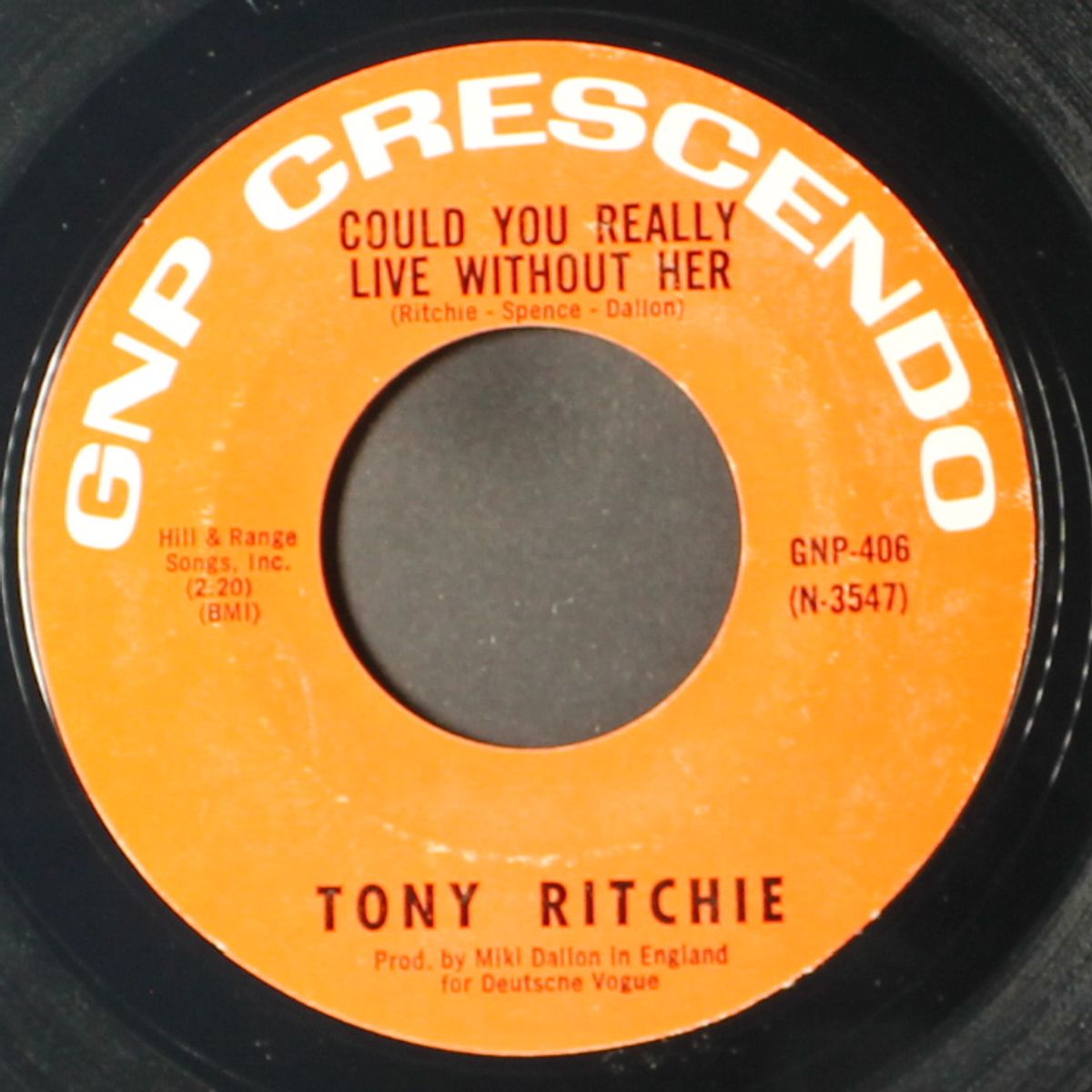 comin' on strong / could you really live without her by TONY RITCHIE