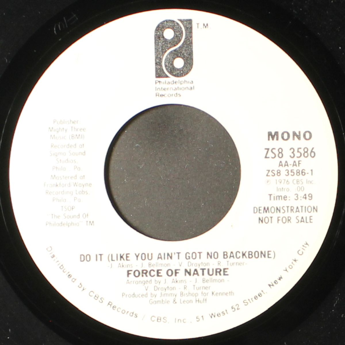 do it (like you ain't got no backbone) / mono by FORCE OF NATURE