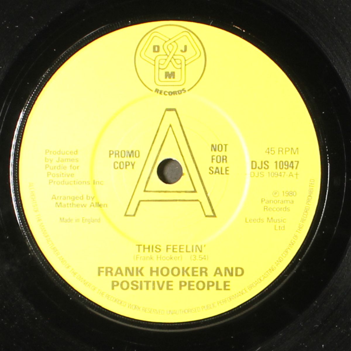 this feelin' / i wanna know your name by FRANK HOOKER & POSITIVE PEOPLE