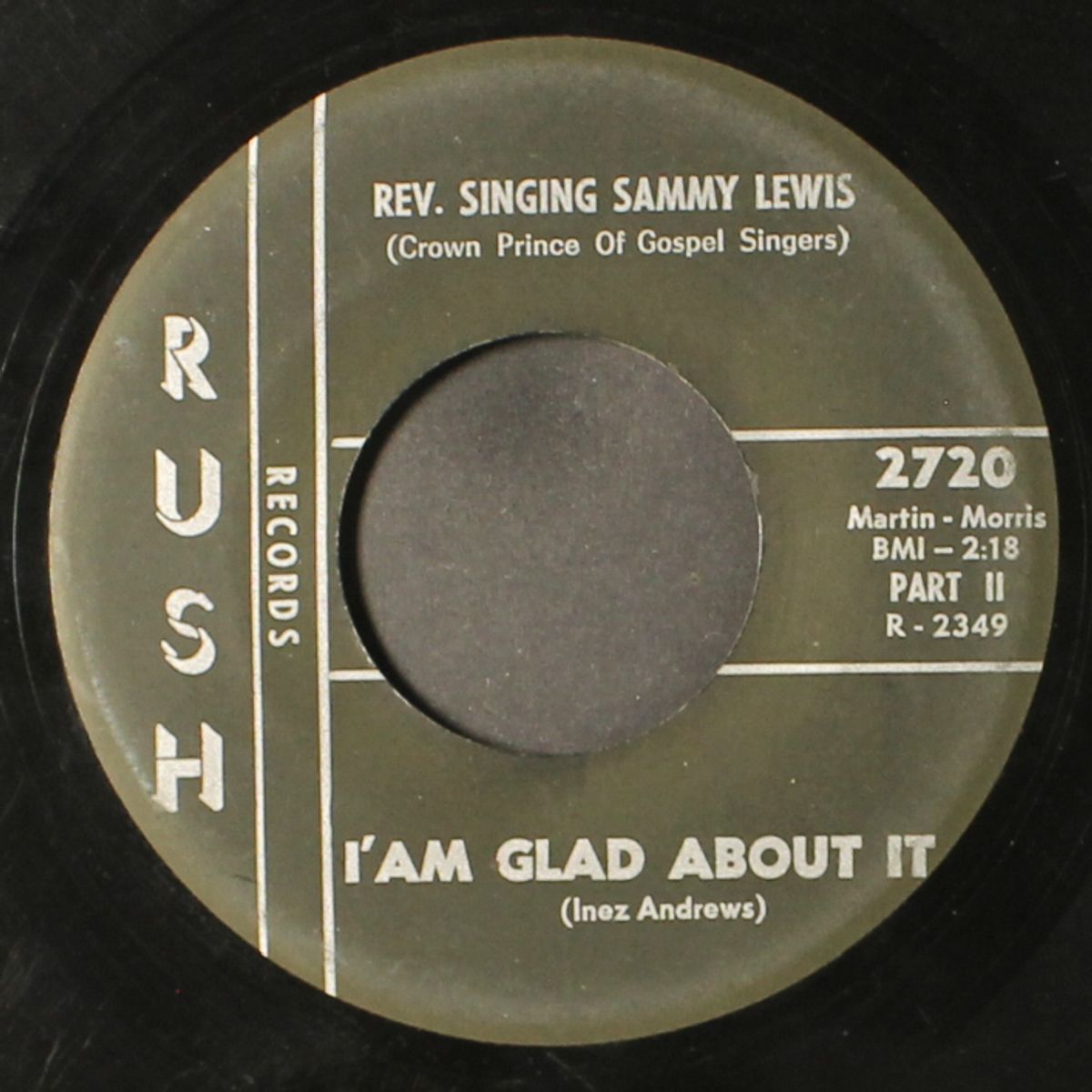 i'am glad about it / part 2 by REV. SINGING SAMMY LEWIS